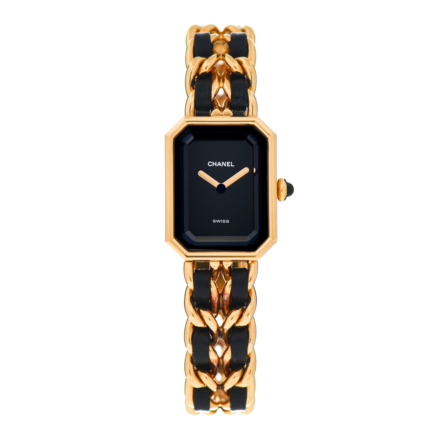Chanel Stainless Steel Lambskin 20mm Chain Premiere Quartz Watch Gold M 1 of 4