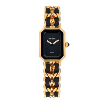 Chanel Stainless Steel Lambskin 20mm Chain Premiere Quartz Watch Gold M 1 of 4
