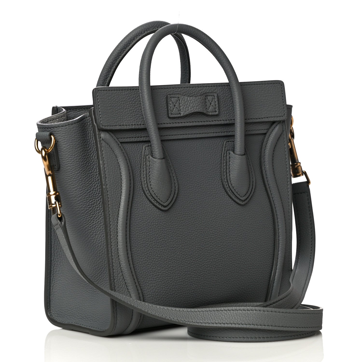 Celine Baby Drummed Calfskin Nano Luggage Kohl 3 of 10