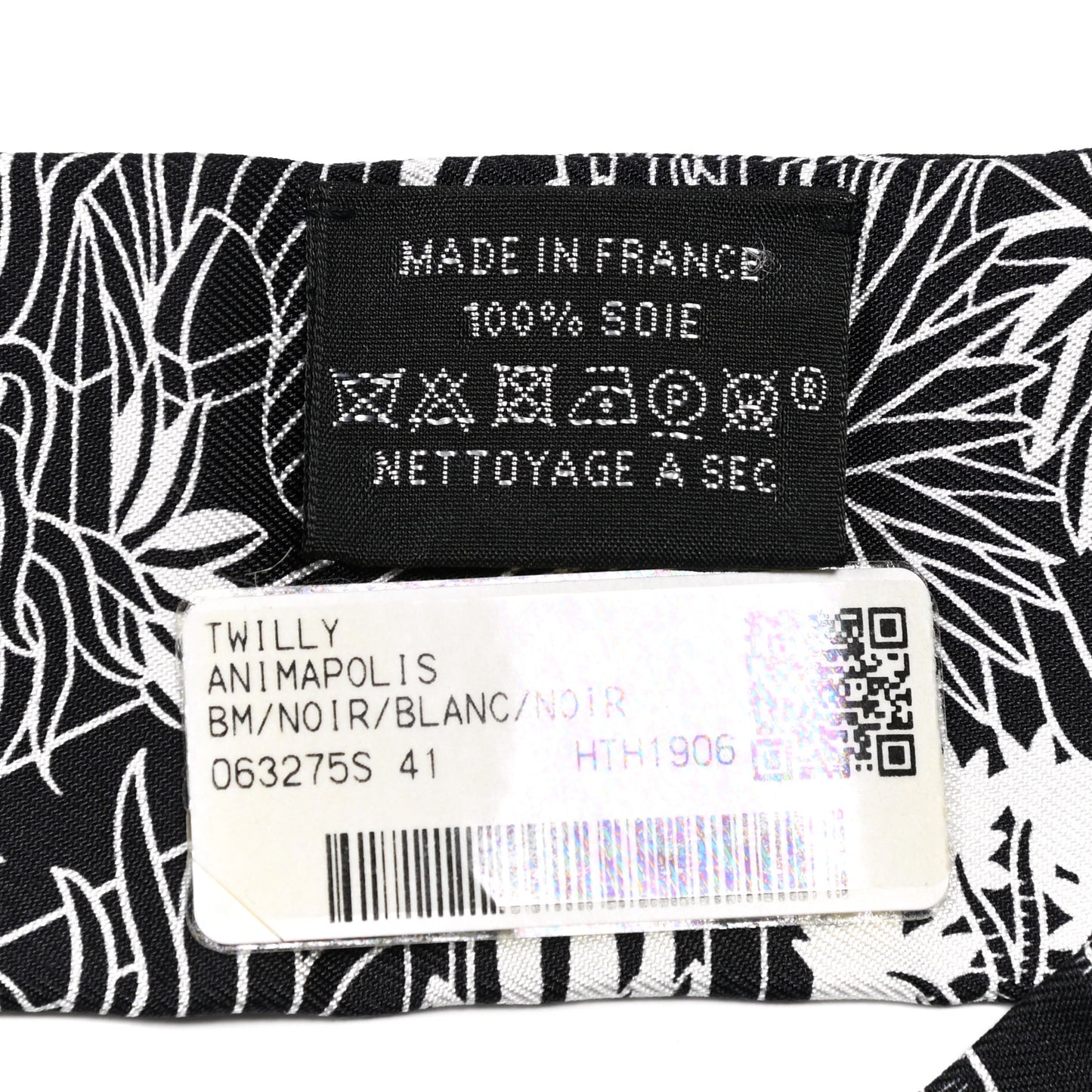 Silk Animapolis Twilly Black White