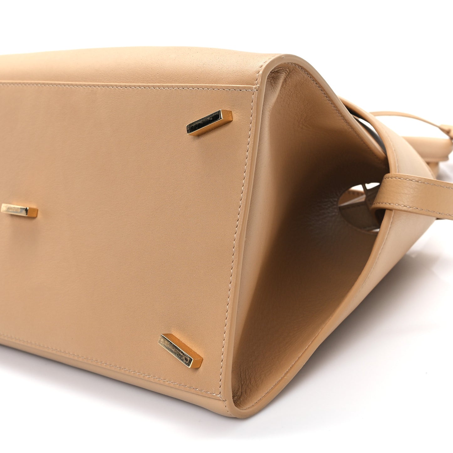 Calfskin Medium Hug Bag Camel