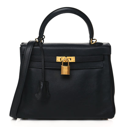 Hermes Swift Kelly Retourne 25 Black 1 of 11