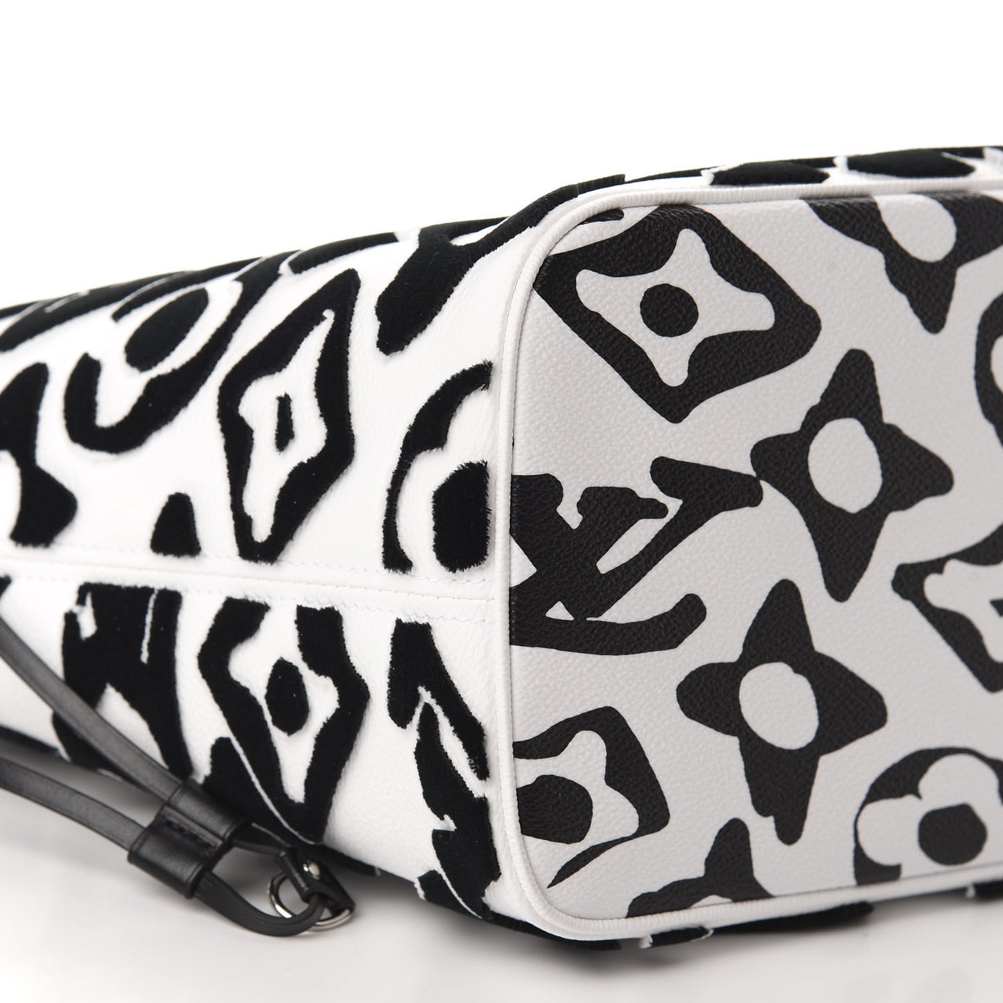 X UF Tufted Monogram Neverfull MM Black White