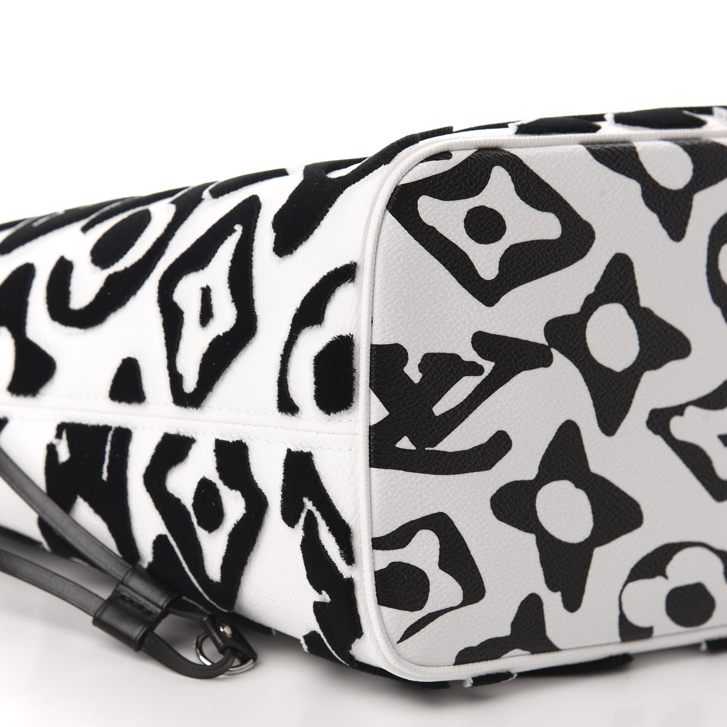 Louis Vuitton X UF Tufted Monogram Neverfull MM Black White 6 of 10