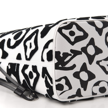 Louis Vuitton X UF Tufted Monogram Neverfull MM Black White 6 of 10