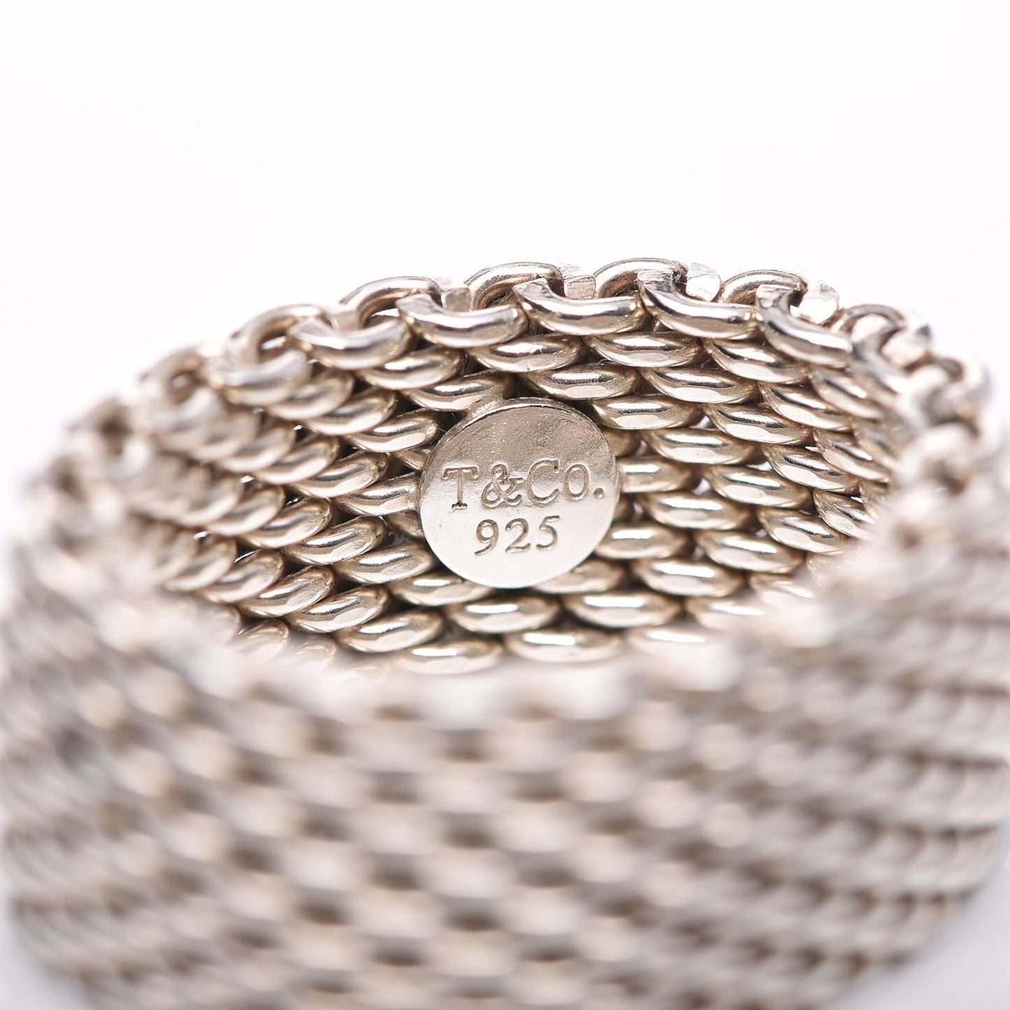 Sterling Silver Somerset Mesh Ring 54 7