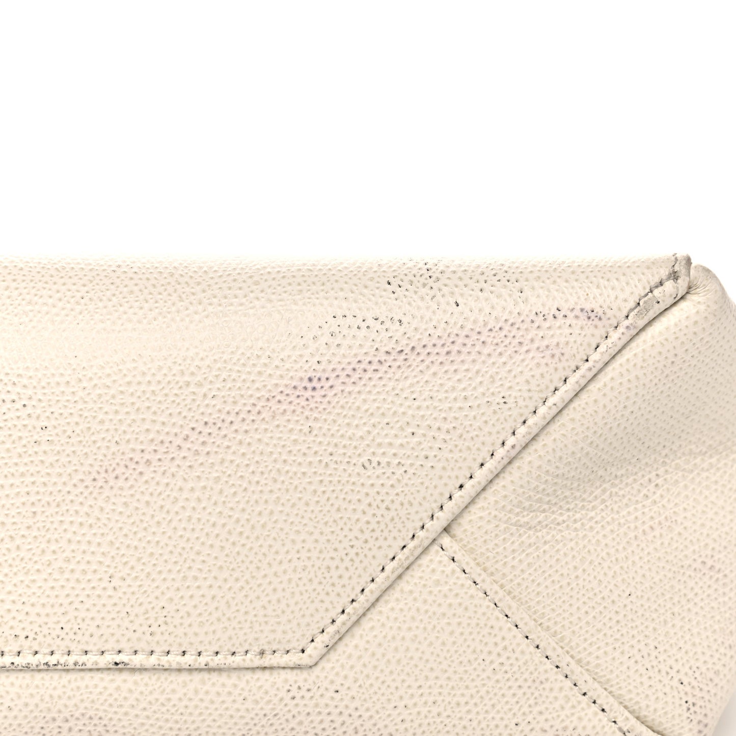 Grained Calfskin Small Vertical Cabas Cream