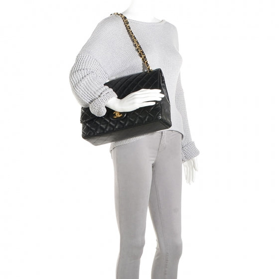 Chanel Lambskin Maxi Single Flap Black 2 of 8