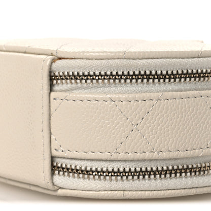 Chanel Caviar Quilted Round Handle With Care Vanity With Chain White 10 of 12