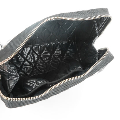 Chanel Coated Canvas Airline Cosmetic Pouch Black White 5 of 7