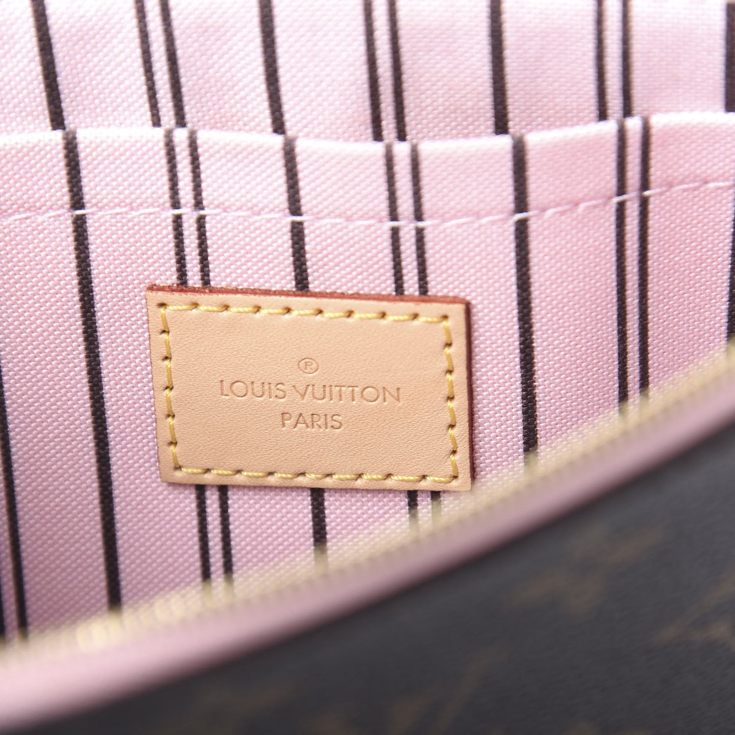 Monogram Neverfull MM GM Pochette Rose Ballerine