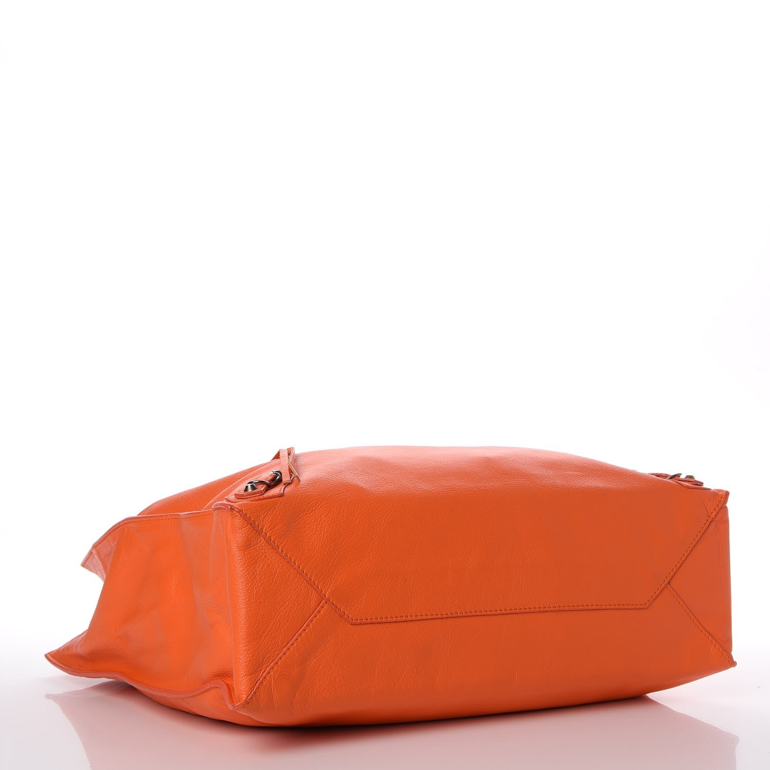 Balenciaga Calfskin Papier Ledger Tote Tangerine 4 of 10