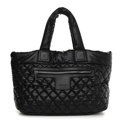 Chanel Nylon Quilted Large Coco Cocoon Tote Black 1 of 11