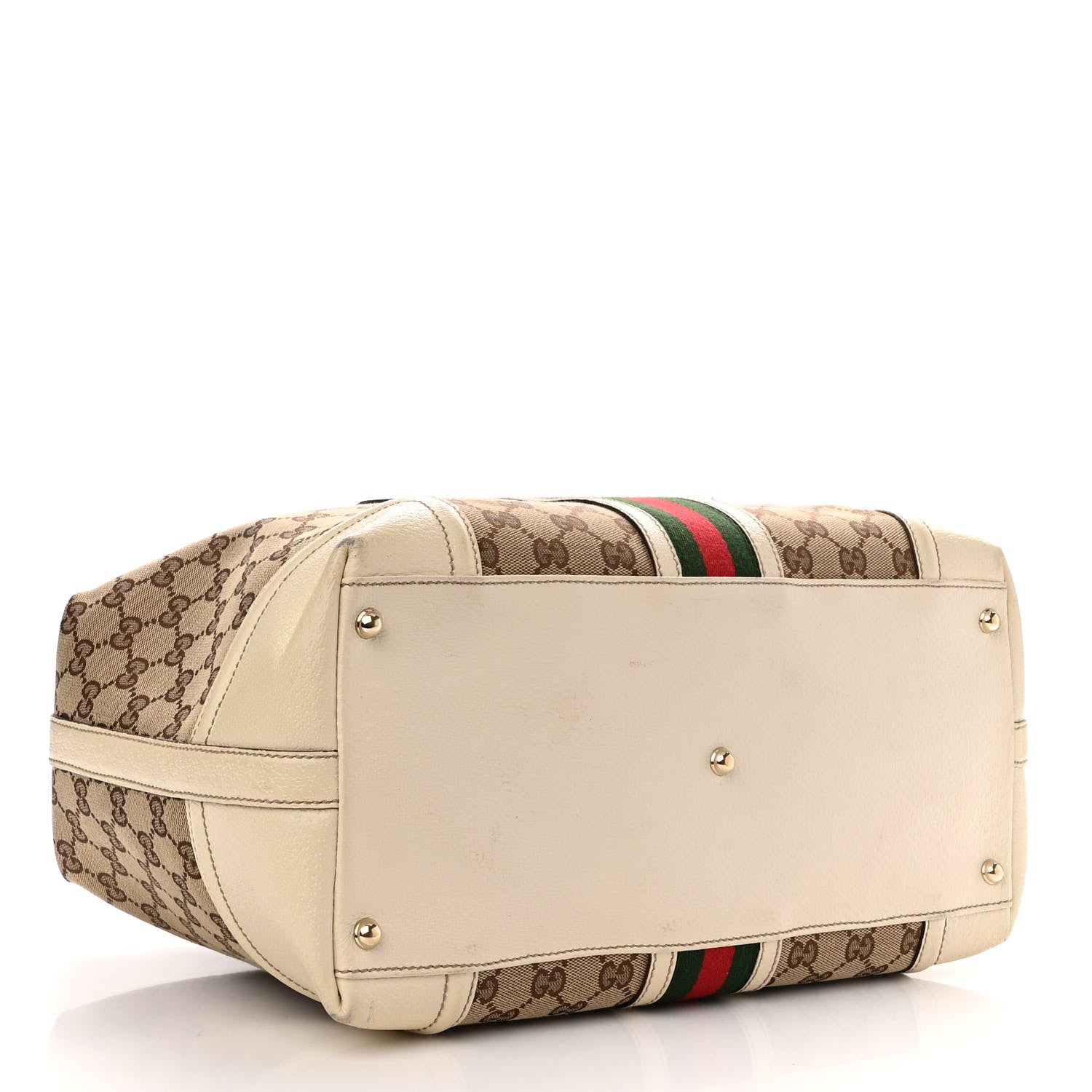 Gucci Monogram Web Large Treasure Boston Tote Beige 3 of 16