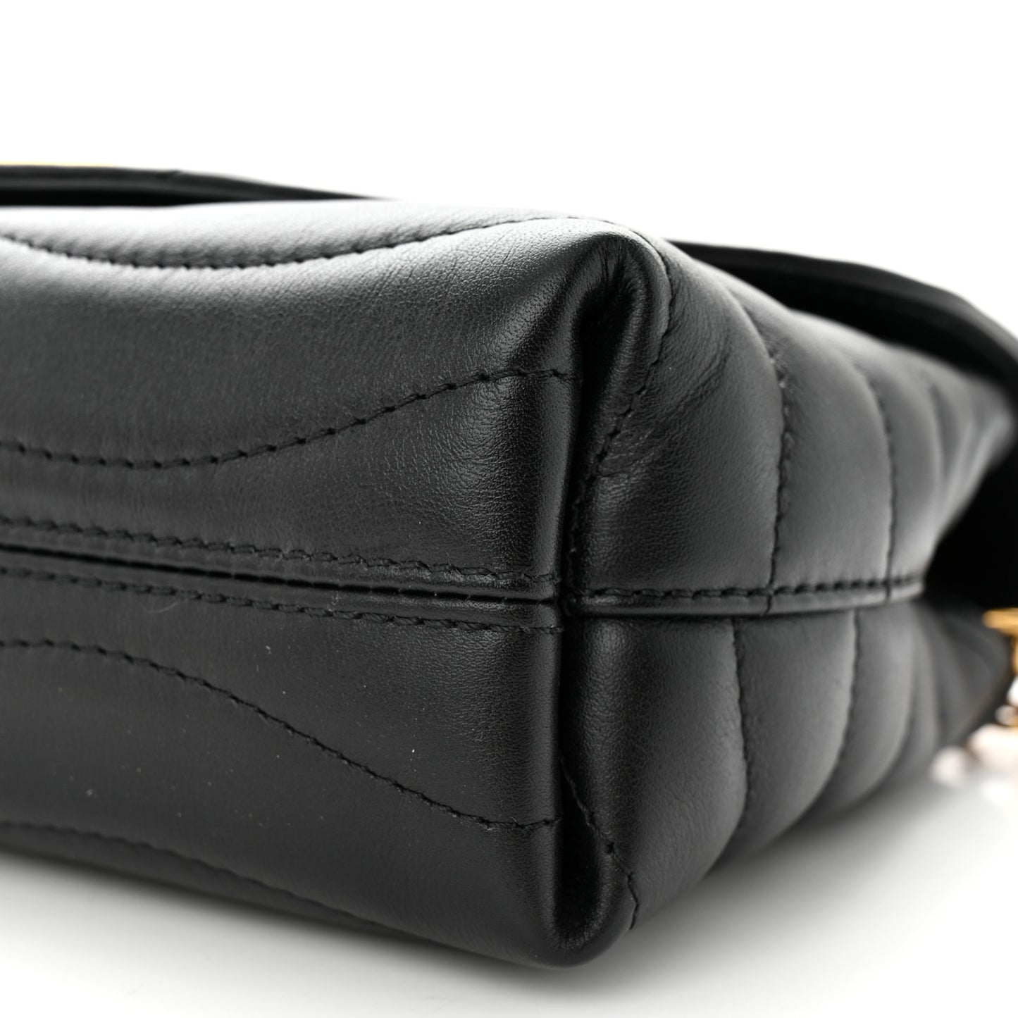 Calfskin LV New Wave Chain Bag Black