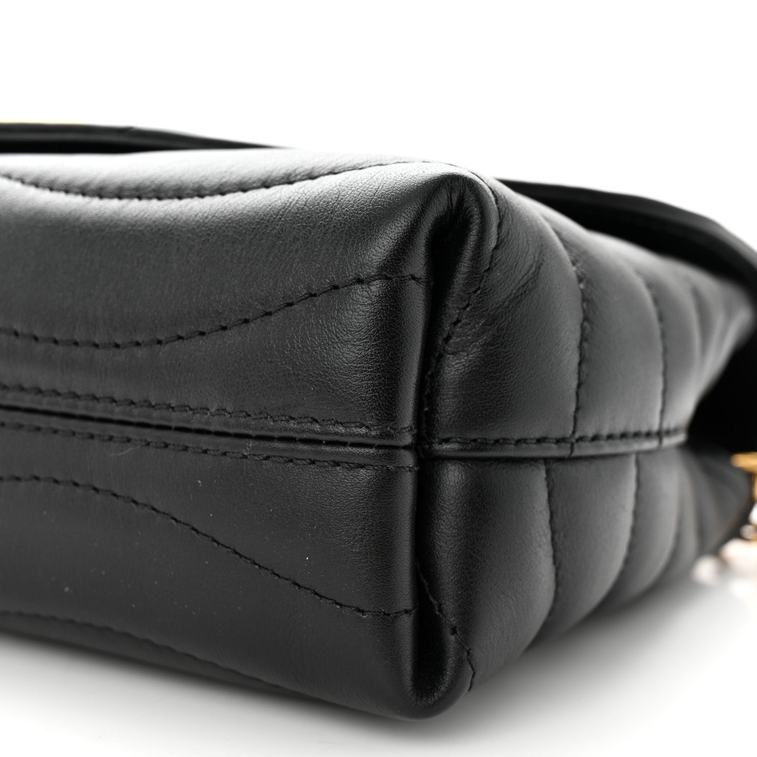 Louis Vuitton Calfskin LV New Wave Chain Bag Black 9 of 10