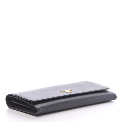 Prada Saffiano Metal Oro Chain Wallet Black 4 of 11