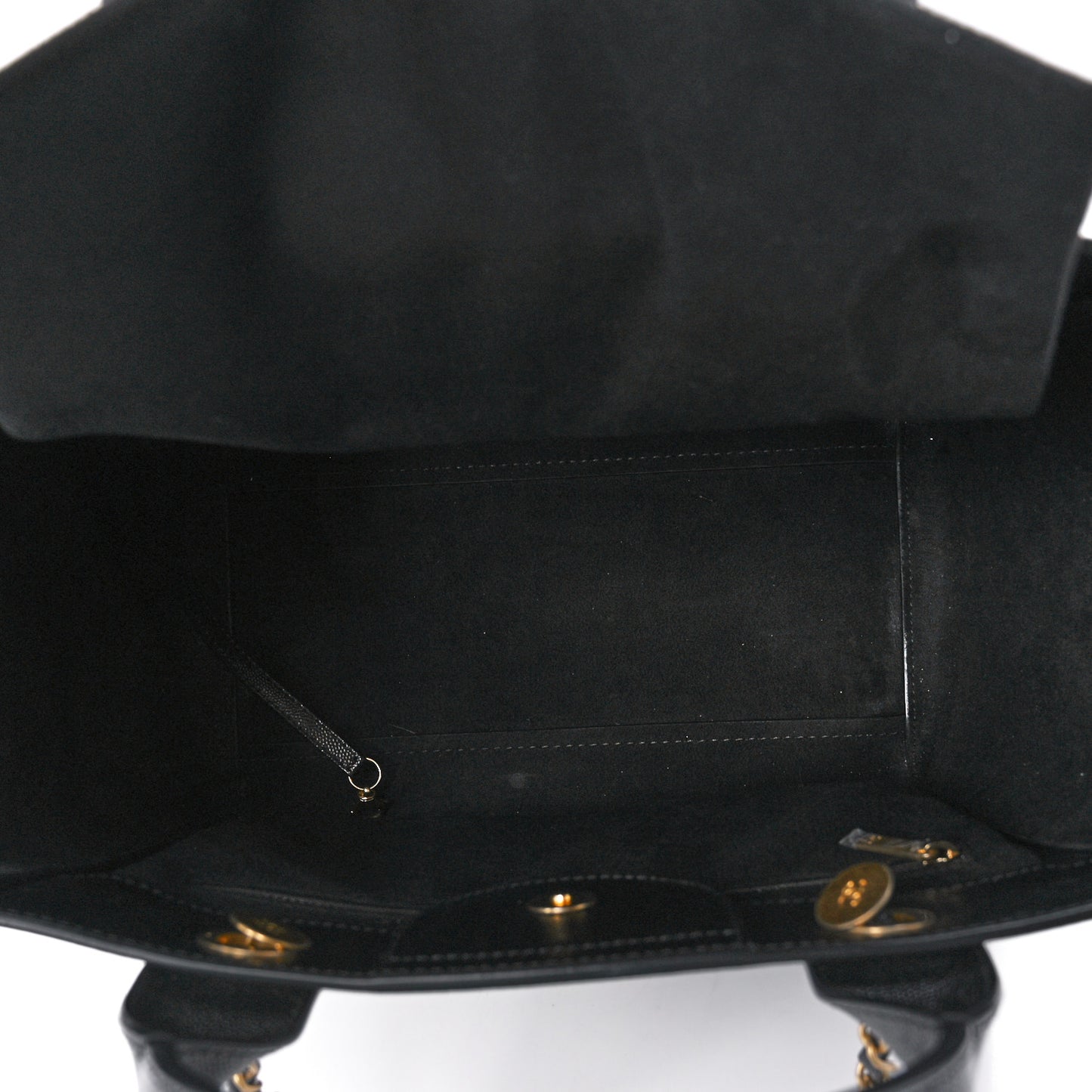 Caviar Medium Studded Deauville Tote Black