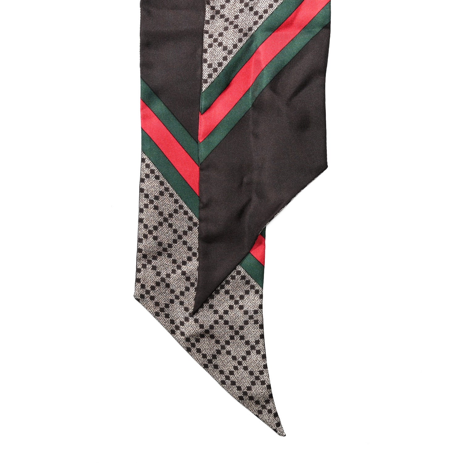 Gucci Silk Web Head Scarf Brown 2 of 3