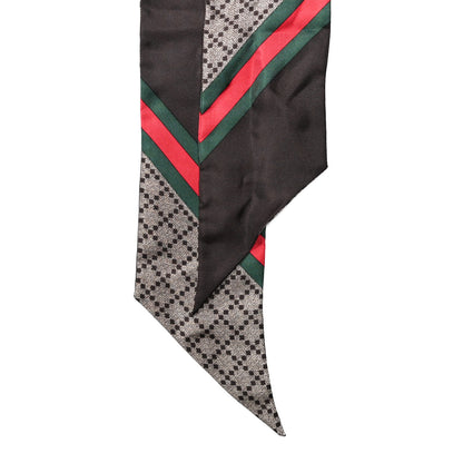 Gucci Silk Web Head Scarf Brown 2 of 3