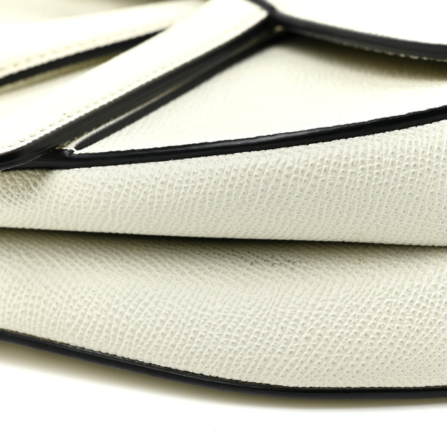 Christian Dior Grained Calfskin Saddle Bag White 9 of 13