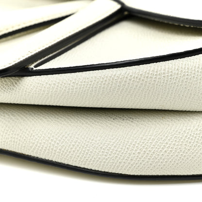 Christian Dior Grained Calfskin Saddle Bag White 9 of 13