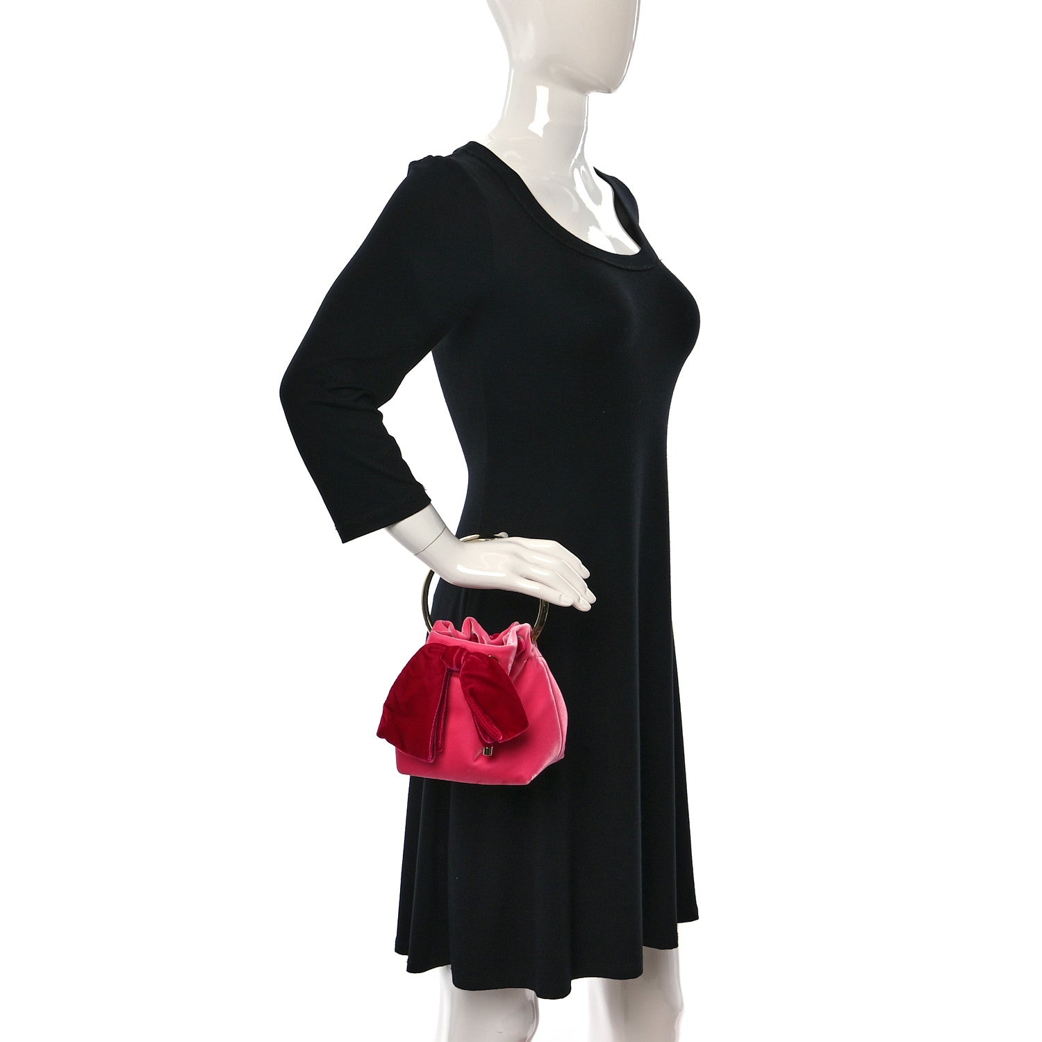 Jimmy Choo Velvet Bon Bon Bag Pink 2 of 8