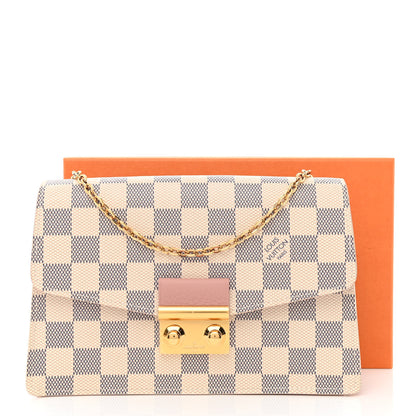 Louis Vuitton Damier Azur Croisette Chain Wallet Rose Ballerine 10 of 10
