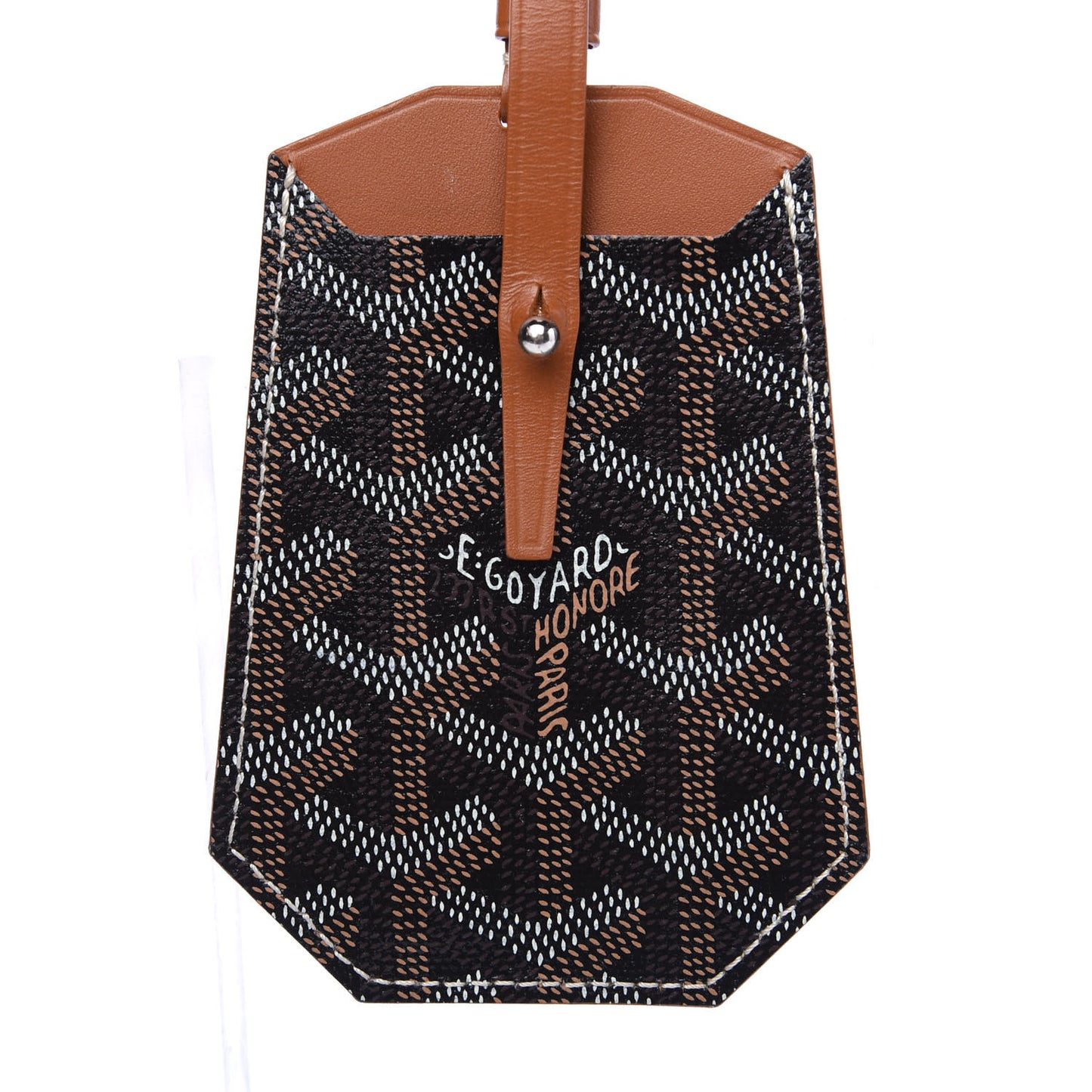 Goyardine Luggage Tag Black Gold
