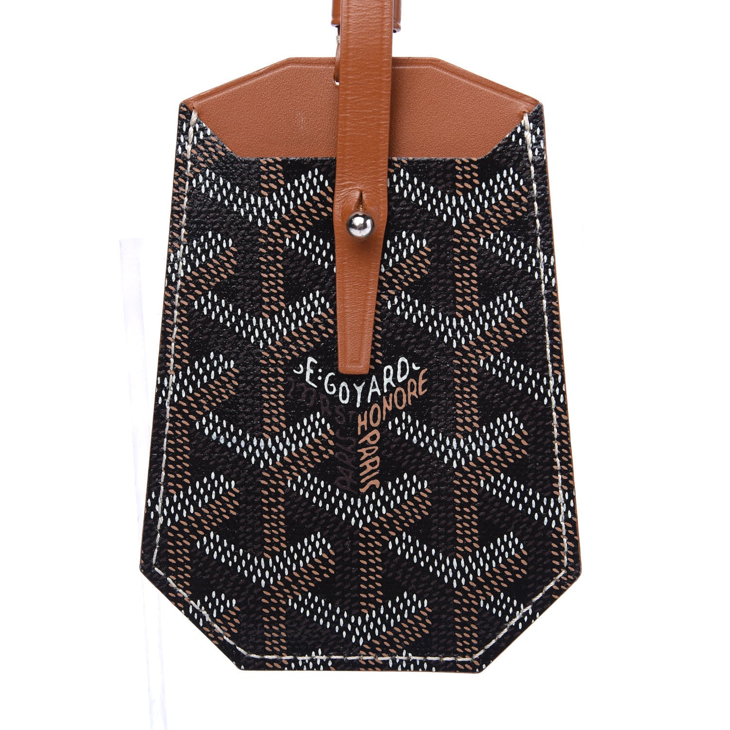 Goyard Goyardine Luggage Tag Black Gold 4 of 4