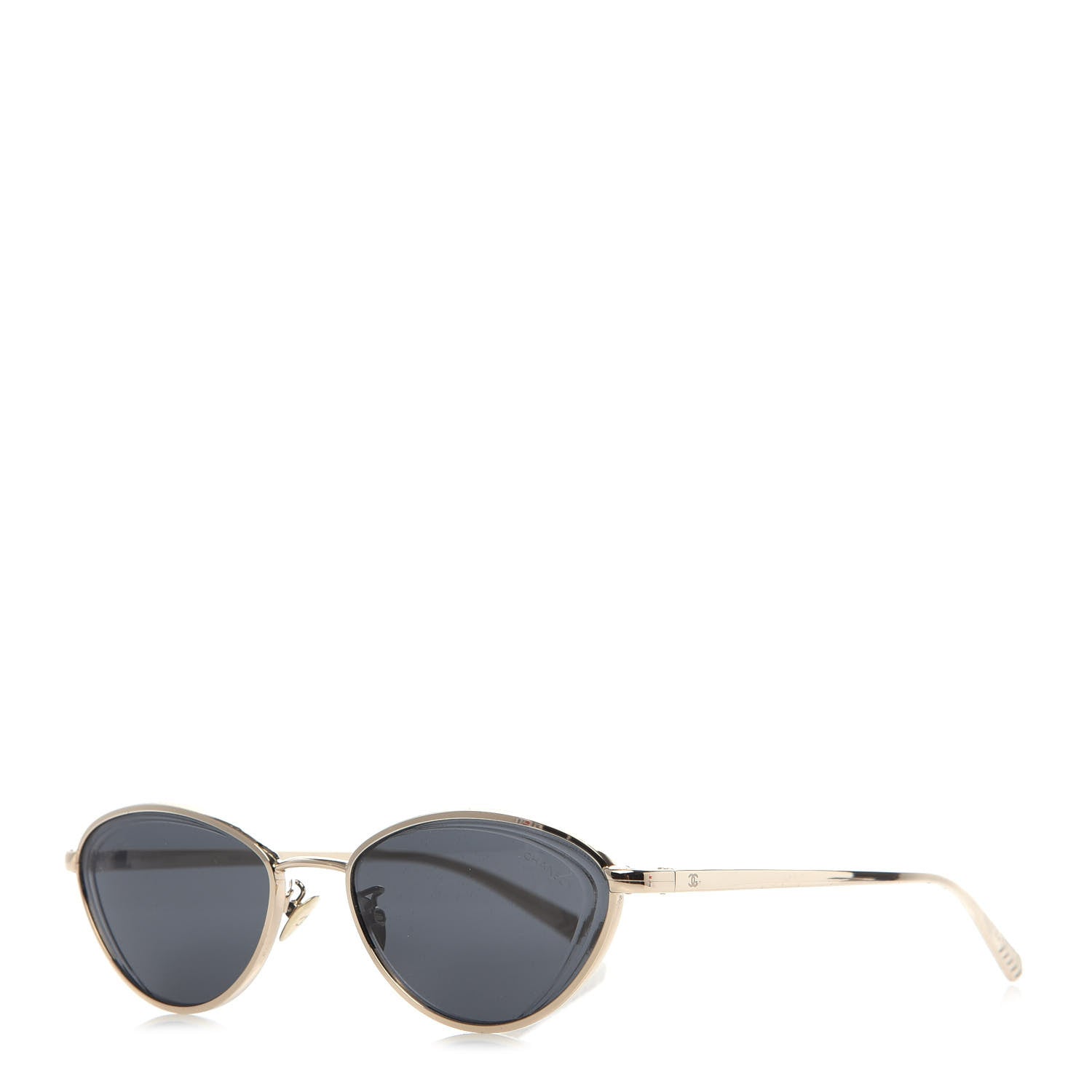 Chanel Metal Cat Eye Sunglasses 4255 Gold 1 of 8
