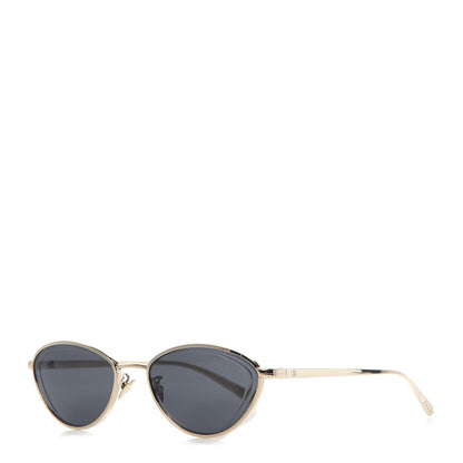 Chanel Metal Cat Eye Sunglasses 4255 Gold 1 of 8