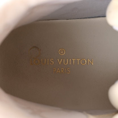 Louis Vuitton Metallic Calfskin Embossed Monogram Boombox Sneakers 37.5 White Silver 8 of 11