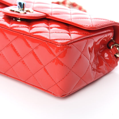Chanel Patent Calfskin Quilted Mini Rectangular Flap Red 9 of 11