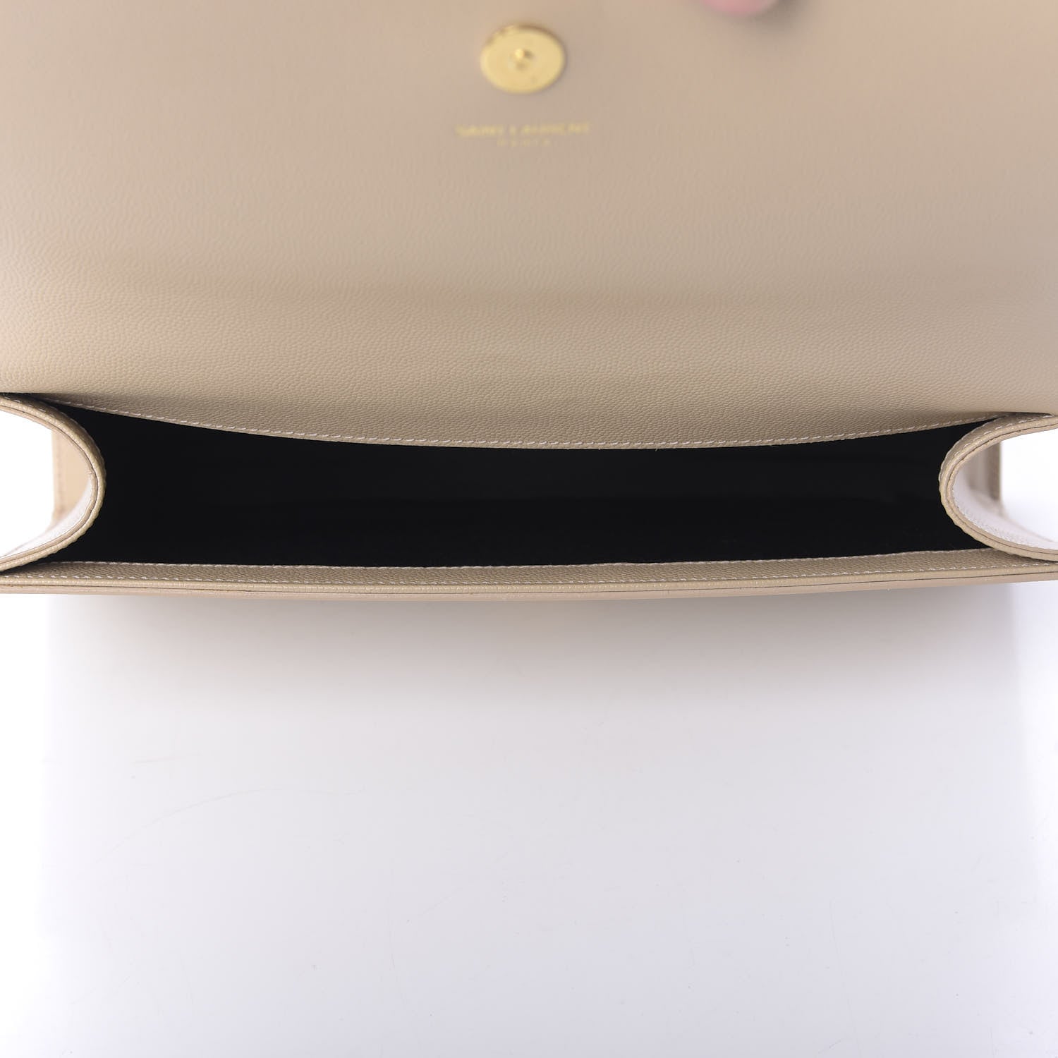 Saint Laurent Grain De Poudre Classic Monogram Cassandre Clutch Nude Powder 5 of 10