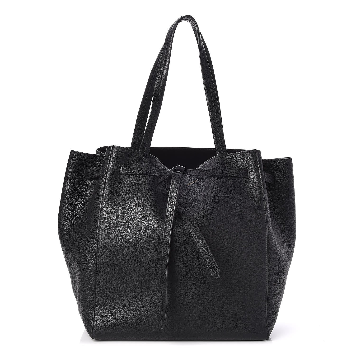 Celine Soft Grained Calfskin Small Belt Cabas Phantom Black 1 of 7