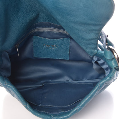 Chanel Glazed Calfskin Stitched On The Road Flap Blue 5 of 10