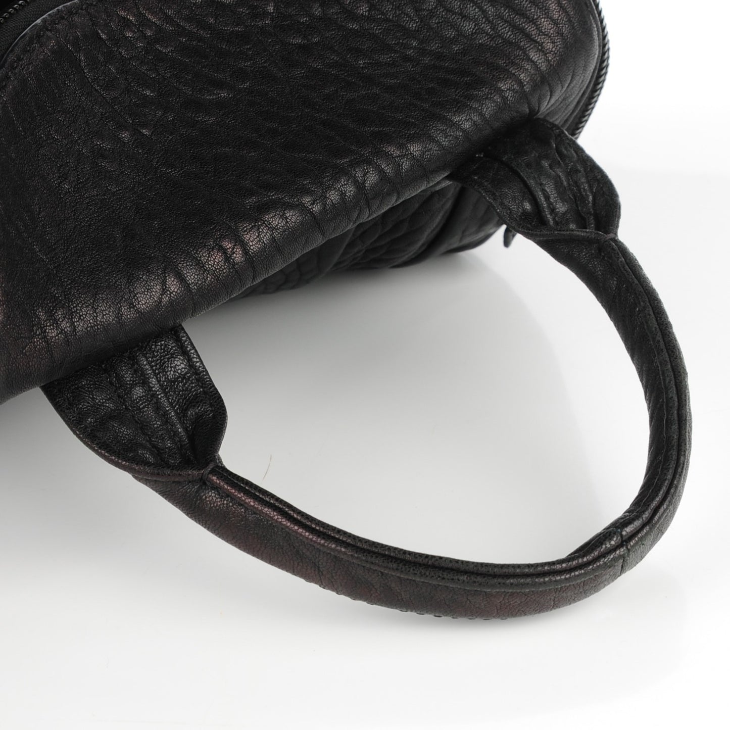 Pebbled Lambskin Rockie Black Matte Black Hardware