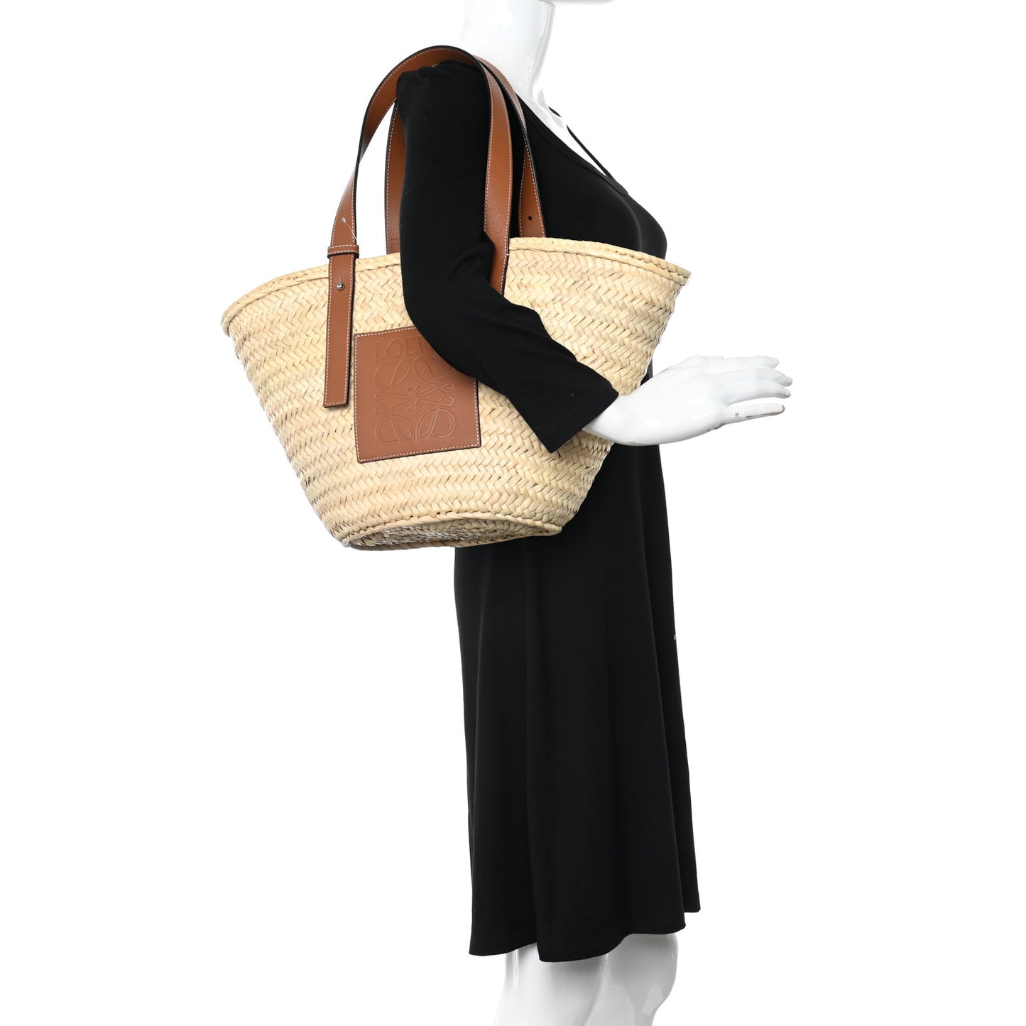 Raffia Basket Tote Bag Natural Tan