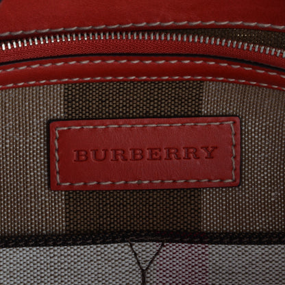 Burberry Canvas Mega Check Medium Susanna Hobo Cadmium Red 6 of 8