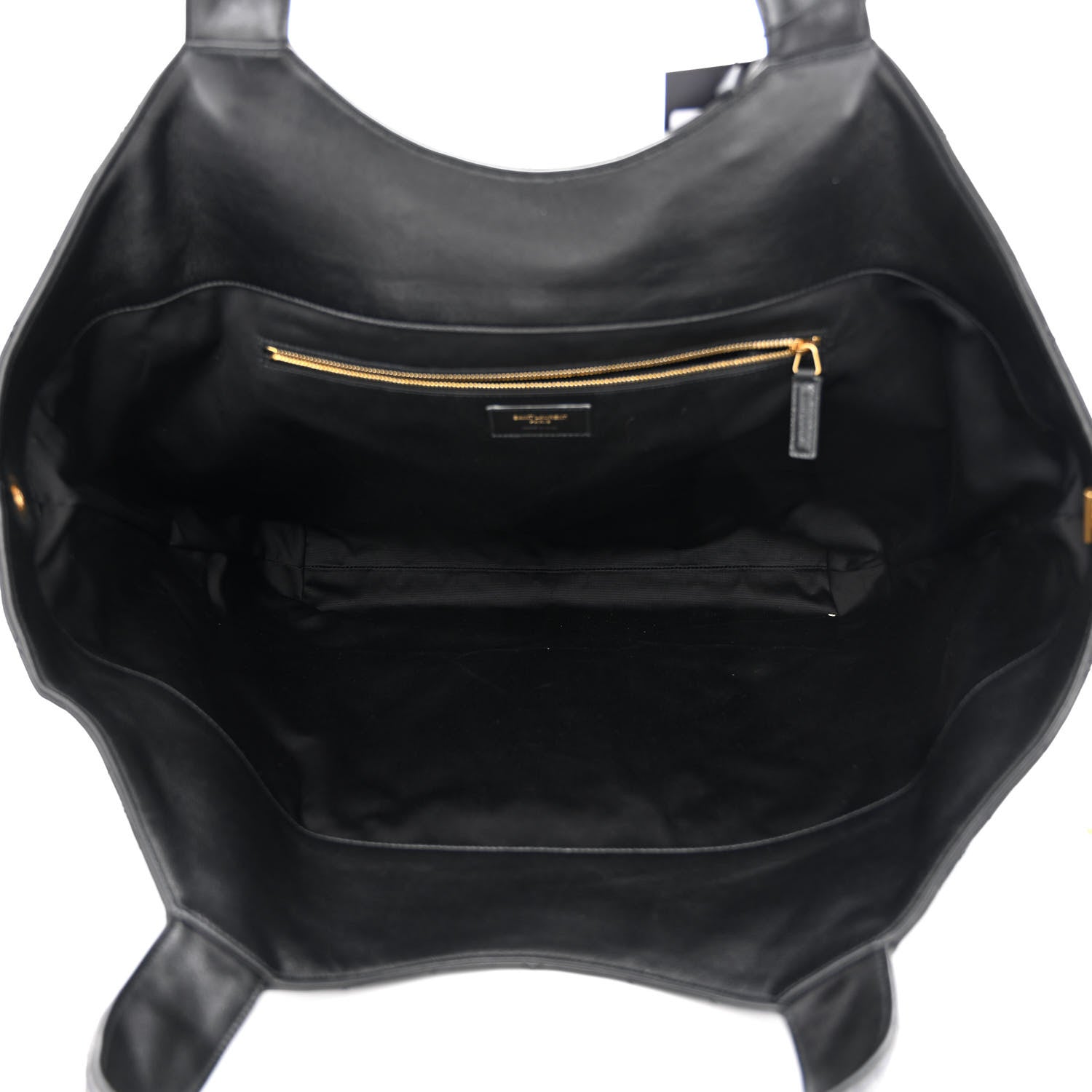 Saint Laurent Lambskin Quilted Maxi Icare Shopping Tote Black 7 of 13