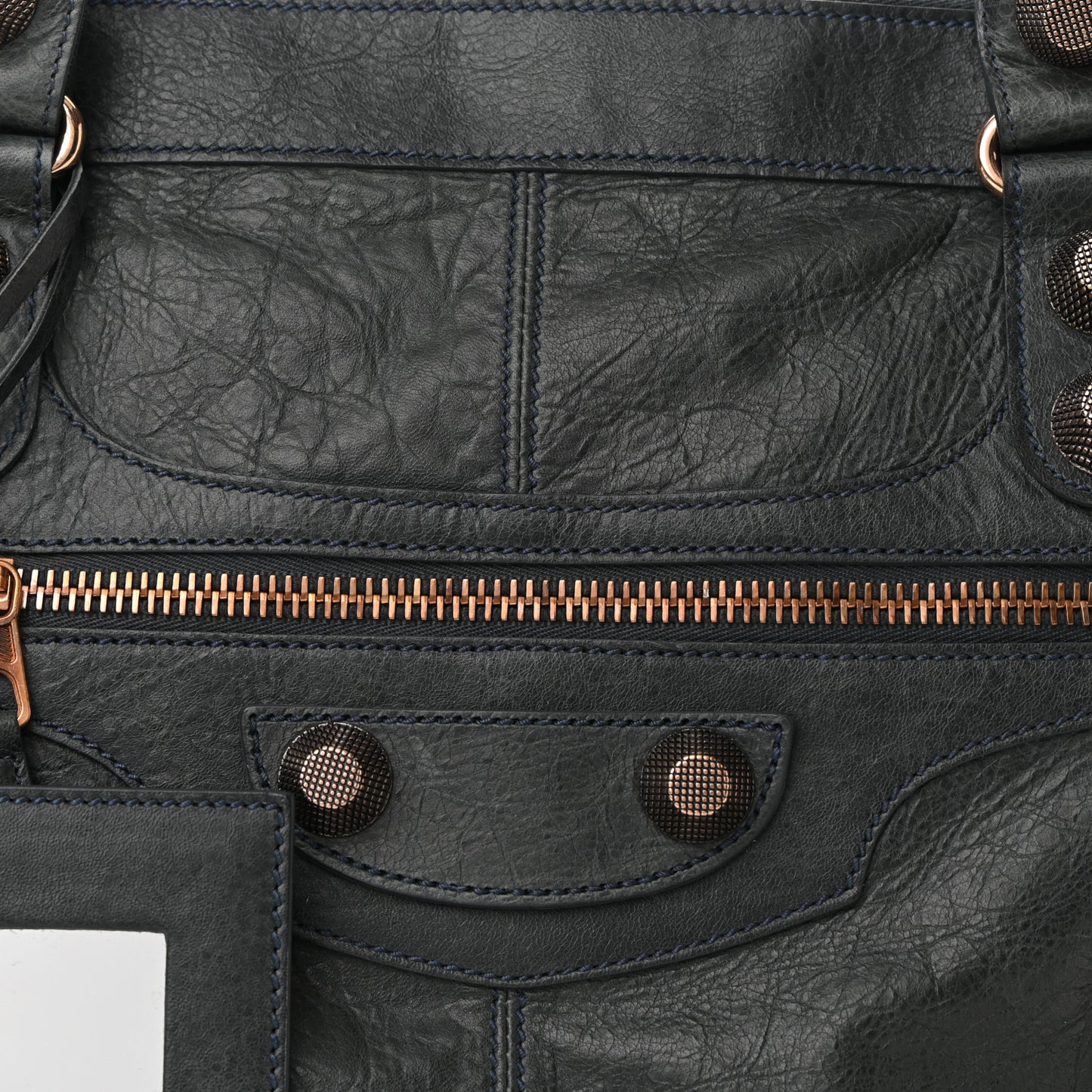 Agneau Giant 21 Rose Gold Hardware Work Anthracite