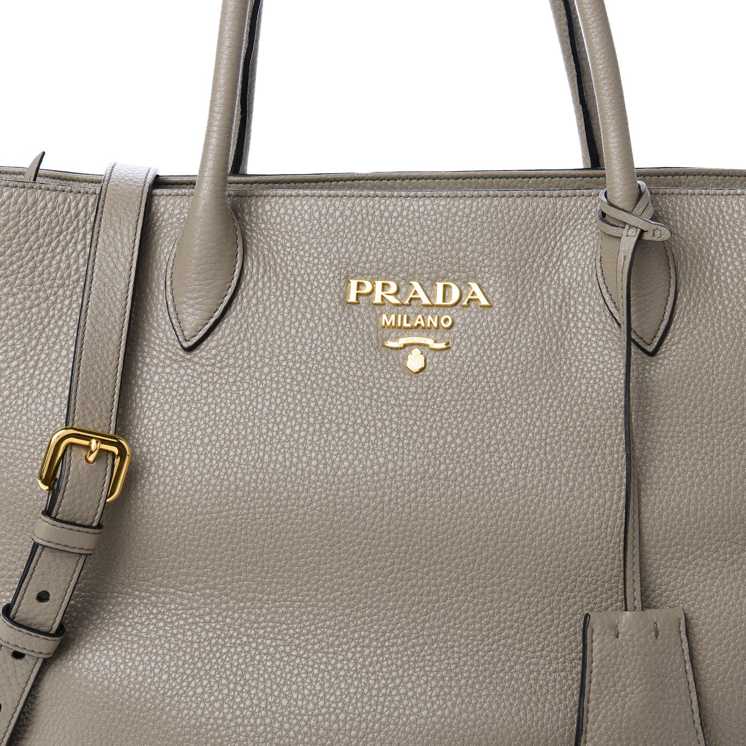 Prada Vitello Daino Zippered Tote Argilla 9 of 9
