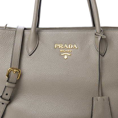 Prada Vitello Daino Zippered Tote Argilla 9 of 9