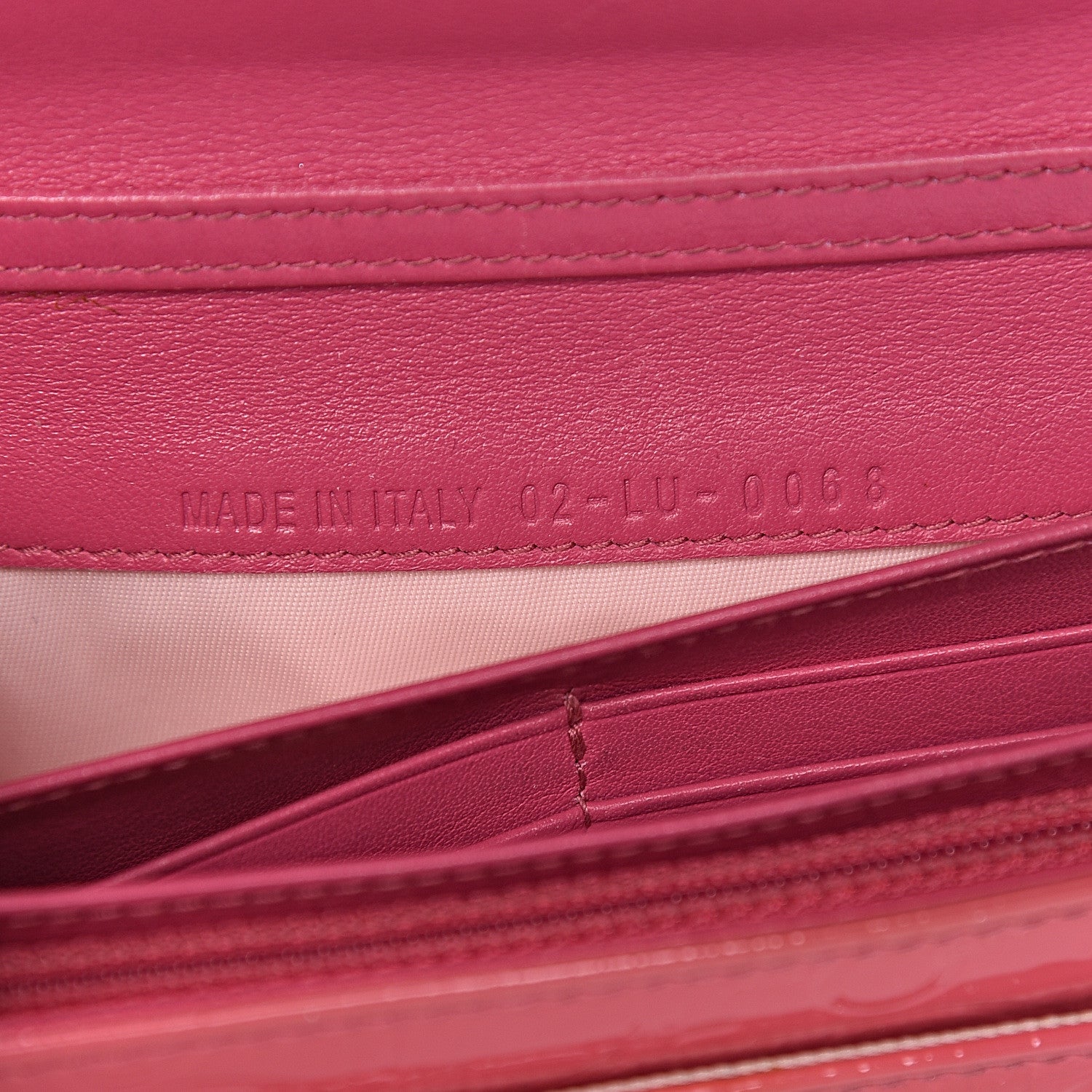 Christian Dior Patent Ultimate Chain Wallet Fushia 7 of 17