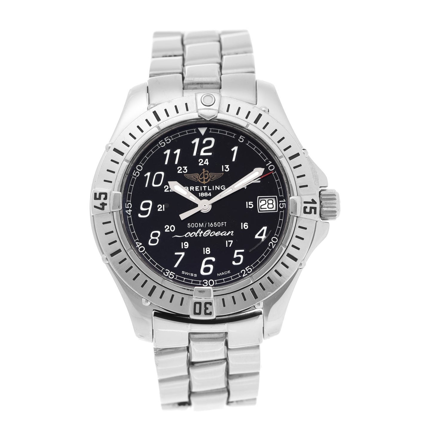 Stainless Steel 38mm Colt Chronometre Automatic Watch Black A64350