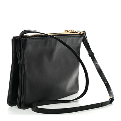 Celine Lambskin Large Trio Crossbody Bag Black 3 of 13