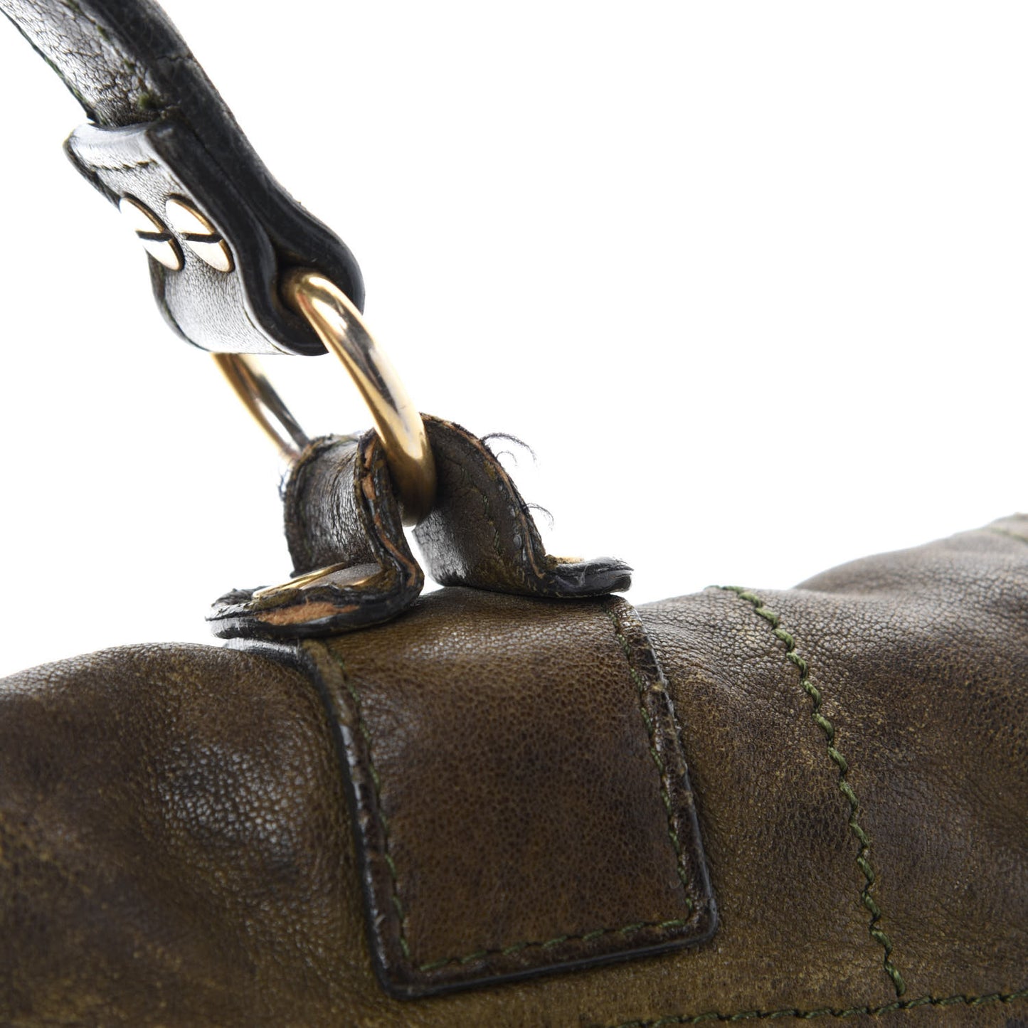 Lambskin Medium PS1 Satchel Dark Olive