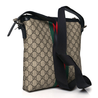 Gucci GG Supreme Monogram Web Messenger Bag Black 2 of 9