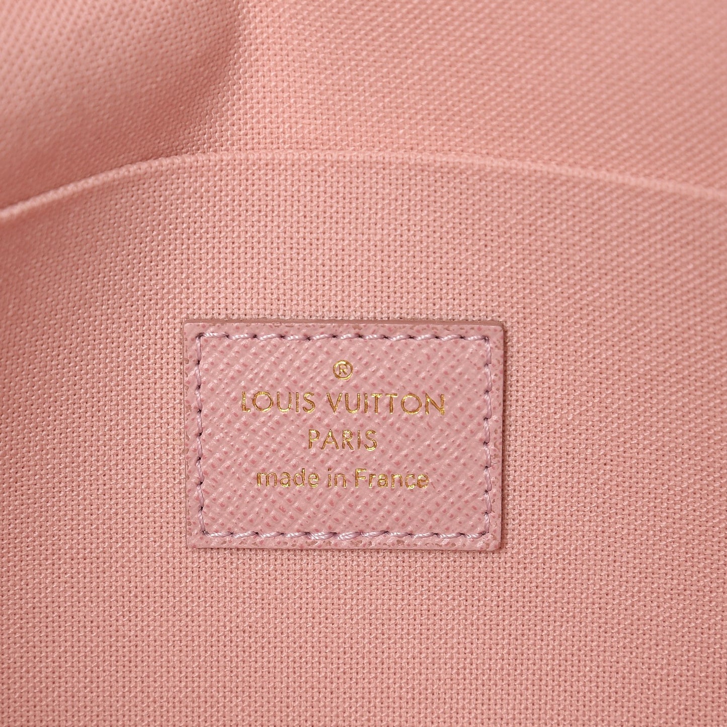 Damier Azur Pochette Felicie Chain Wallet Rose Ballerine
